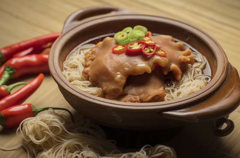 中国传统美食猪脚面线摄影图,高清,摄影图,摄影图片,图片大全,摄影图免费下载